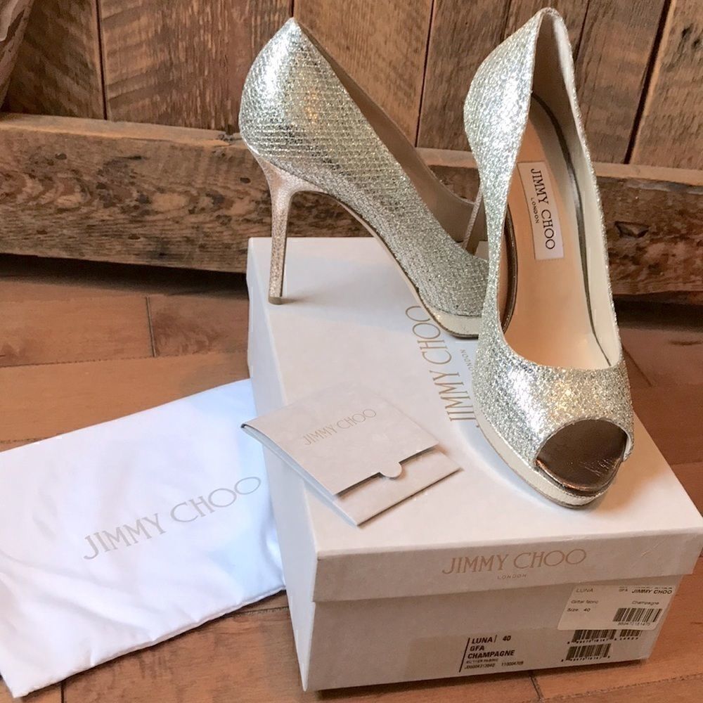 BRAND NEW JIMMY CHOO Luna champagne heels